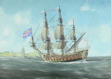 ships sailing century mordant 17th english war 18th dutch paintings 1681 men